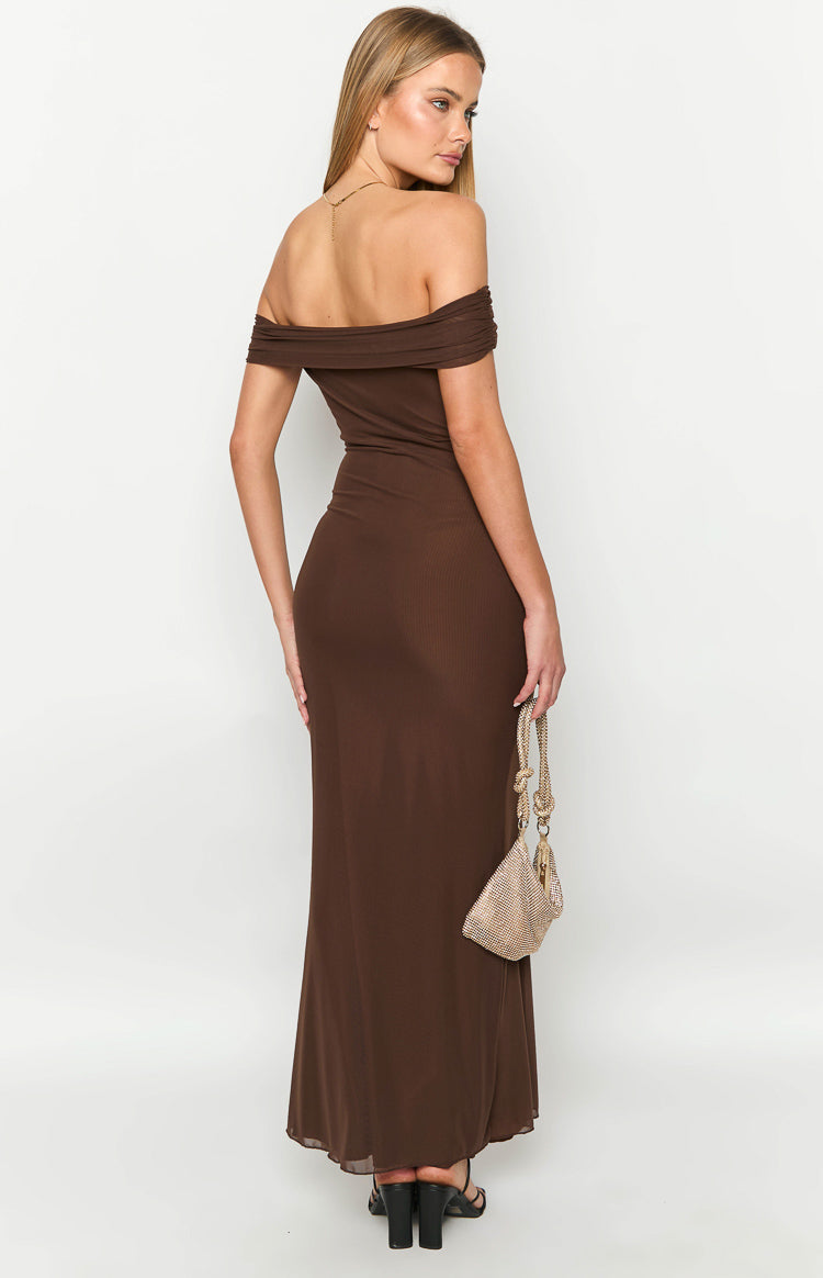 Collective Dress - Amabella Brown Maxi Dress image 1