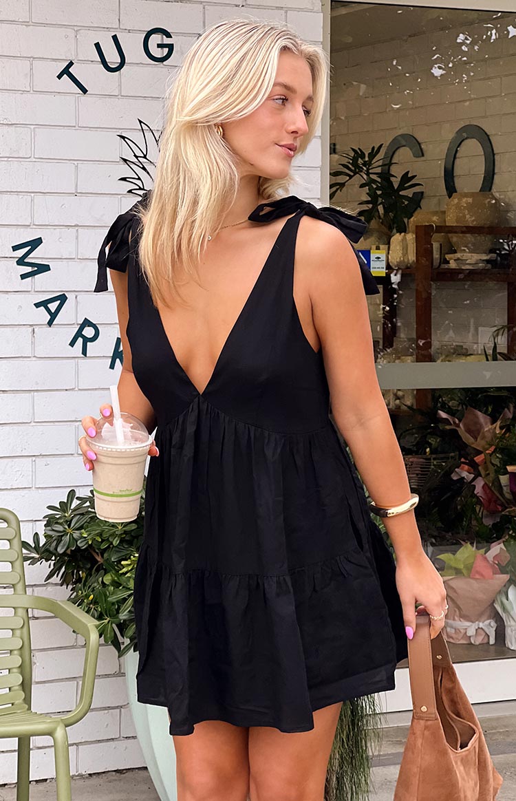 Angel Girl Black Mini Dress | Beginning Boutique AU
