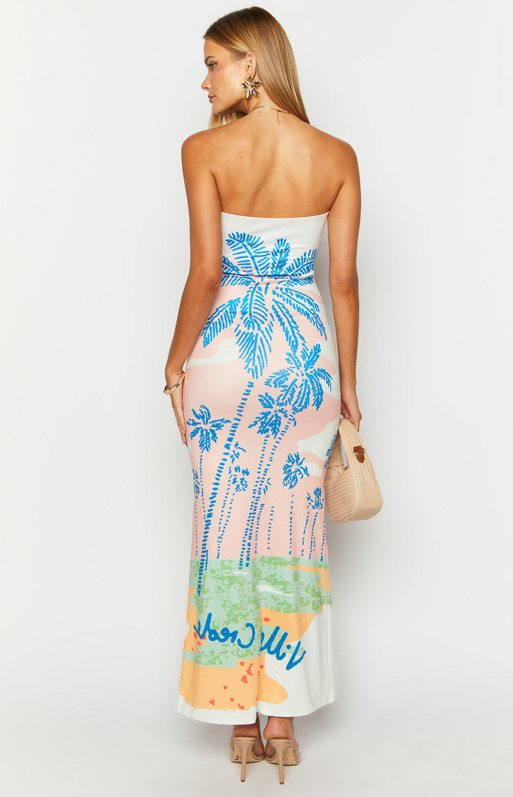 Arizona Ville Crede Palm Print Maxi Dress - View 3 | Shop Formal Dress