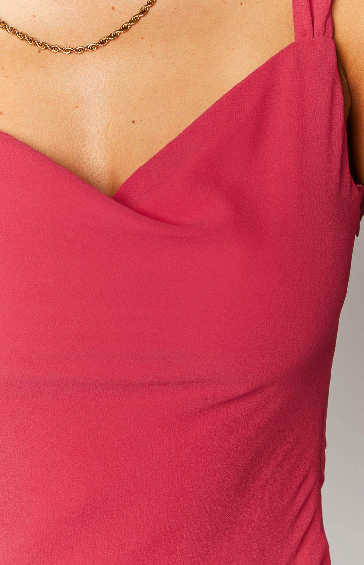 Shop Formal Dress - Astrid Pink Chiffon Maxi Dress third image
