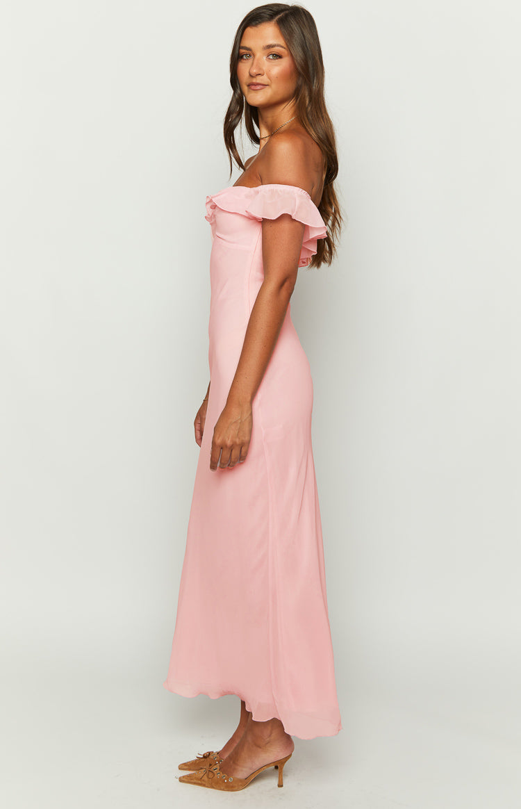 Bellflower Pink Chiffon Maxi Dress - View 2 | Shop Formal Dress