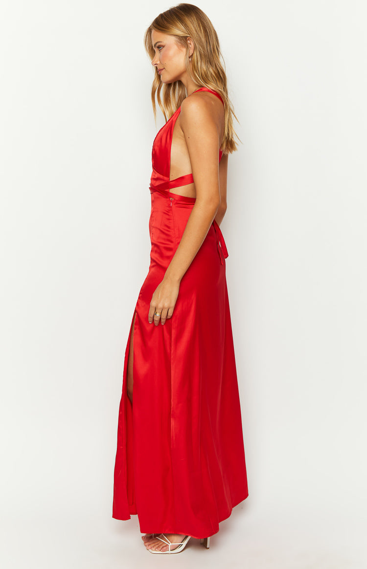Calista Red Maxi Dress Image