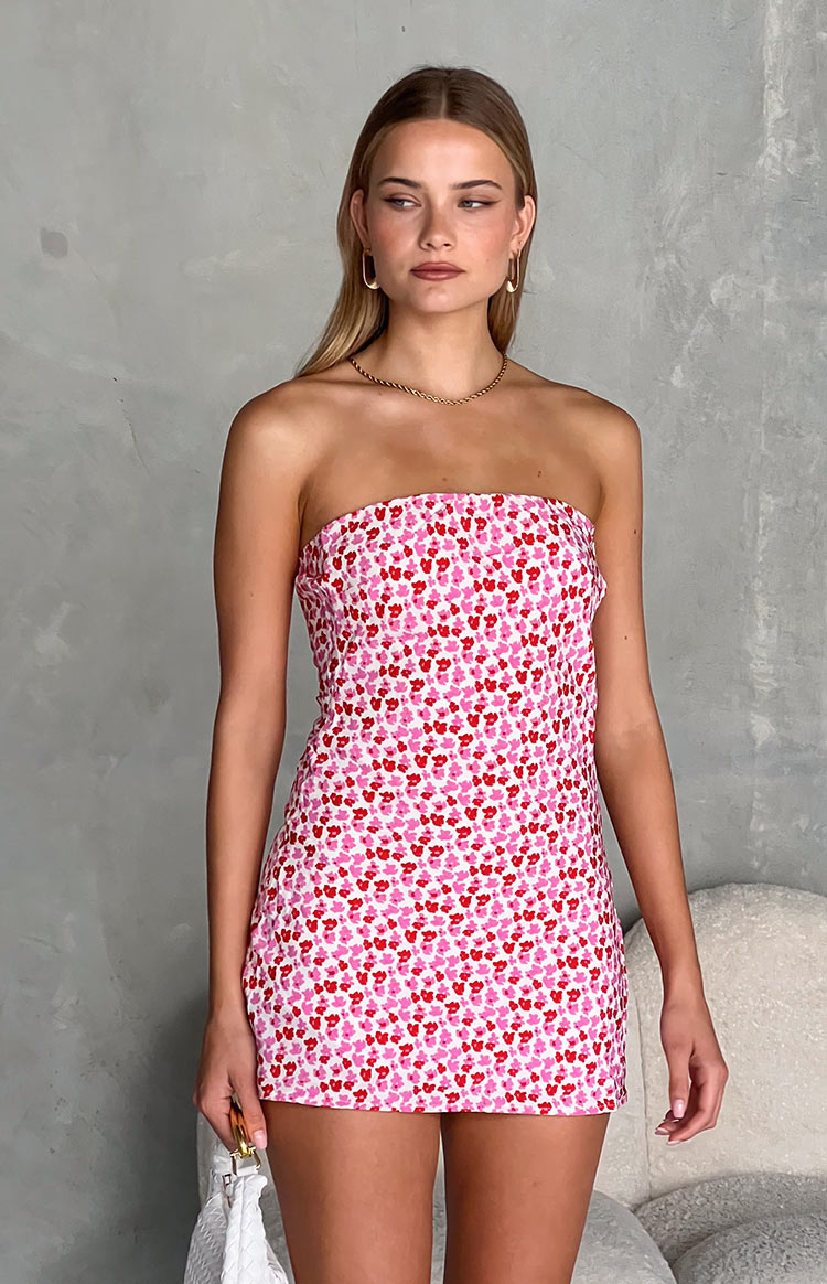 knee length dresses for ladies Baby Pink Gingham Sleeveless Babydoll Mini Dress main image 1