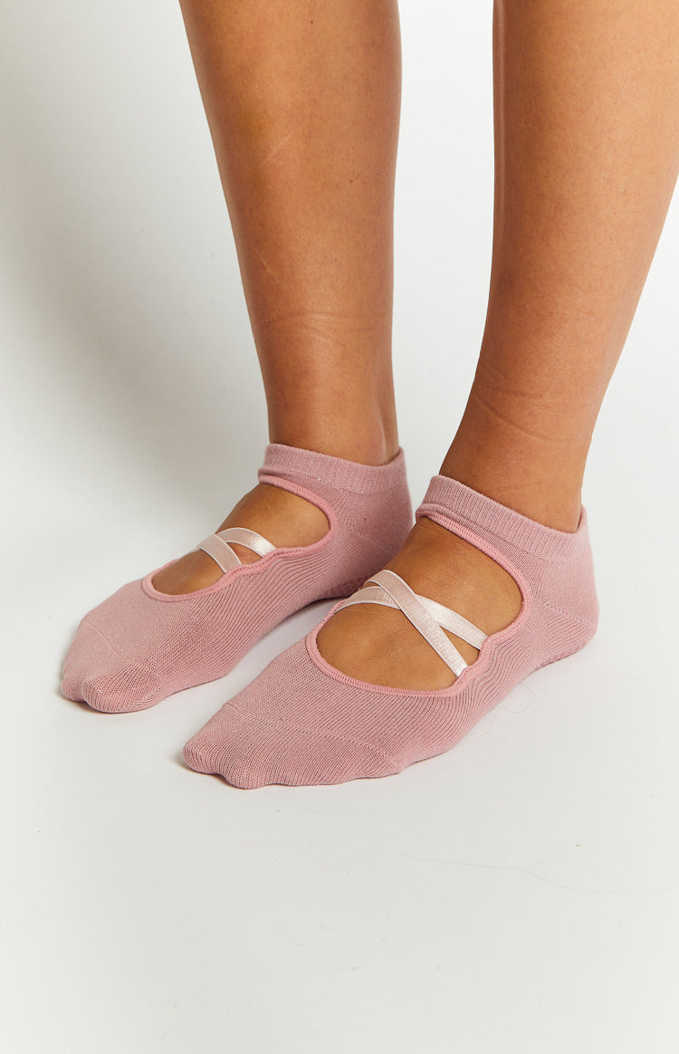 Elysia Pink Yoga Socks Two Pack Image