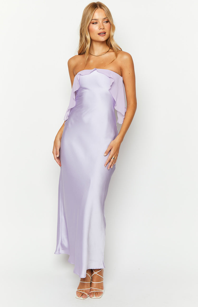 Faylinn Purple Strapless Maxi Dress Image