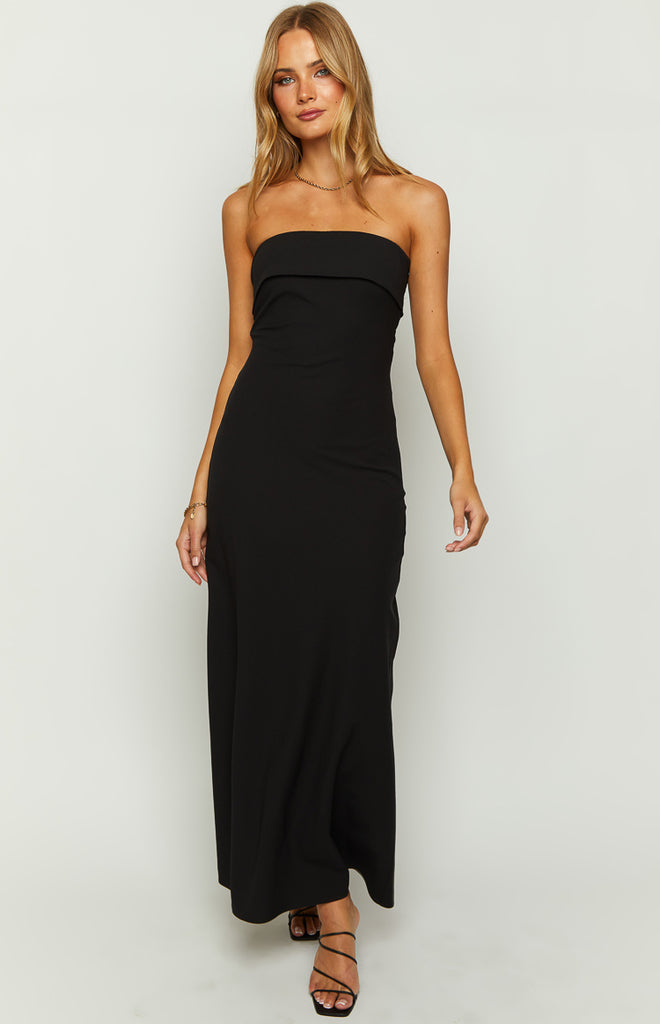 Lei Strapless Black Maxi Dress – Beginning Boutique