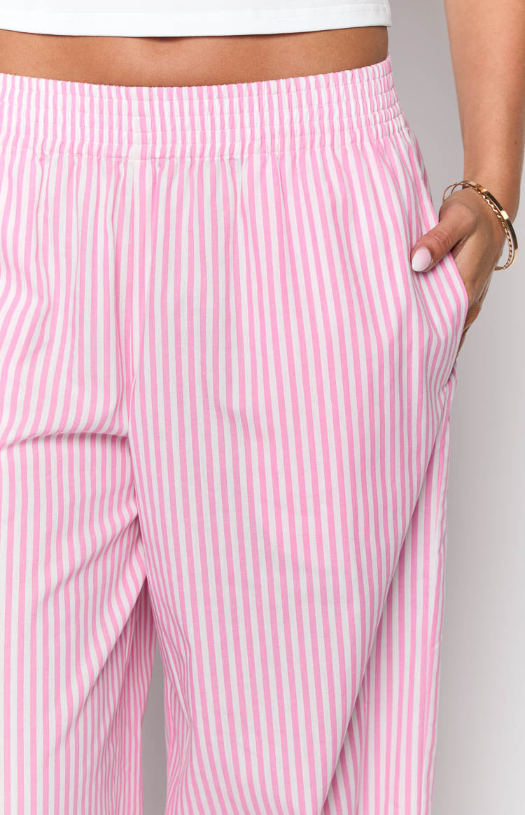 ALEA ROSE STRIPE TENCEL PANTS