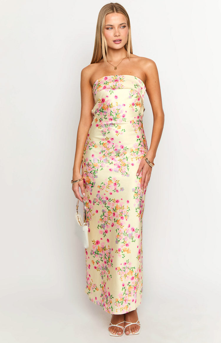 Collective Dress - Maiah Yellow Bloom Maxi Dress image 6