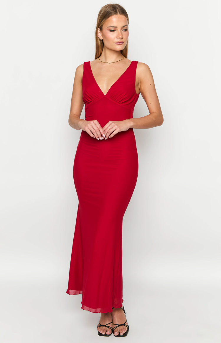 Matisse Red Maxi Dress - View 6 | Shop Formal Dress
