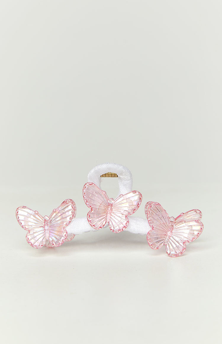 Pink Iridescent Butterfly Claw Clip (FREE over $100) Image