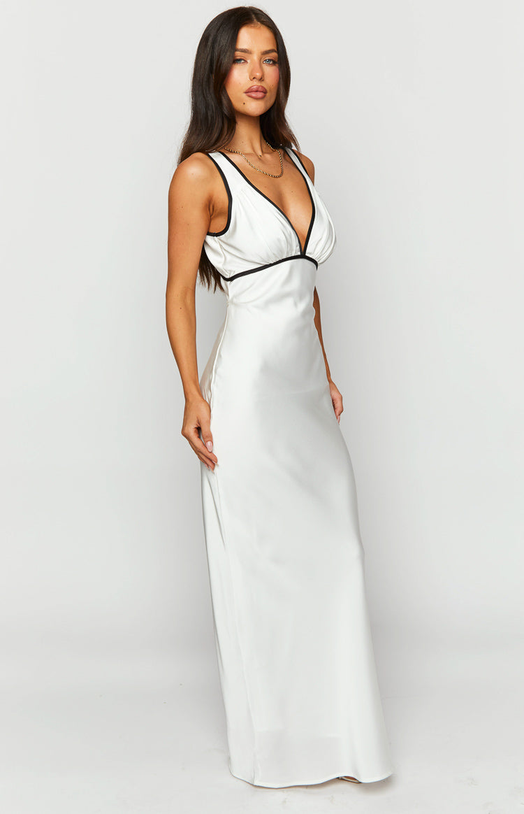 Collective Dress - Rebel Rose Black And White Contrast Maxi Dress image 2