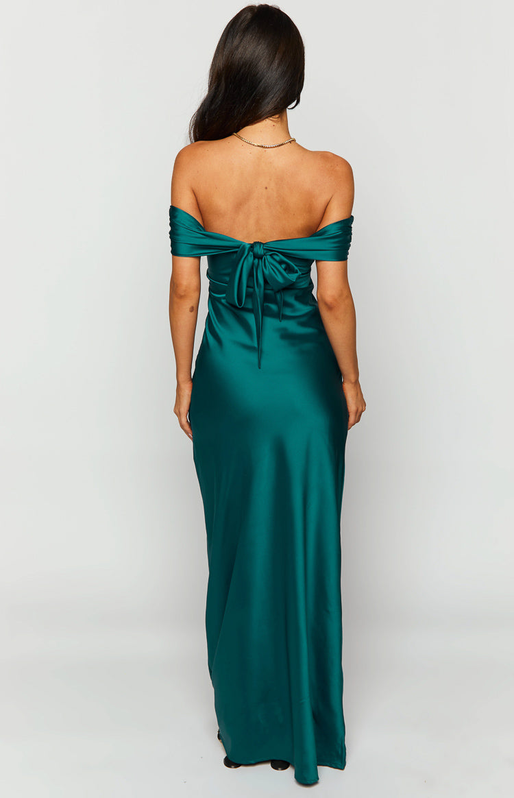Seraphina Teal Off The Shoulder Maxi Dress Image