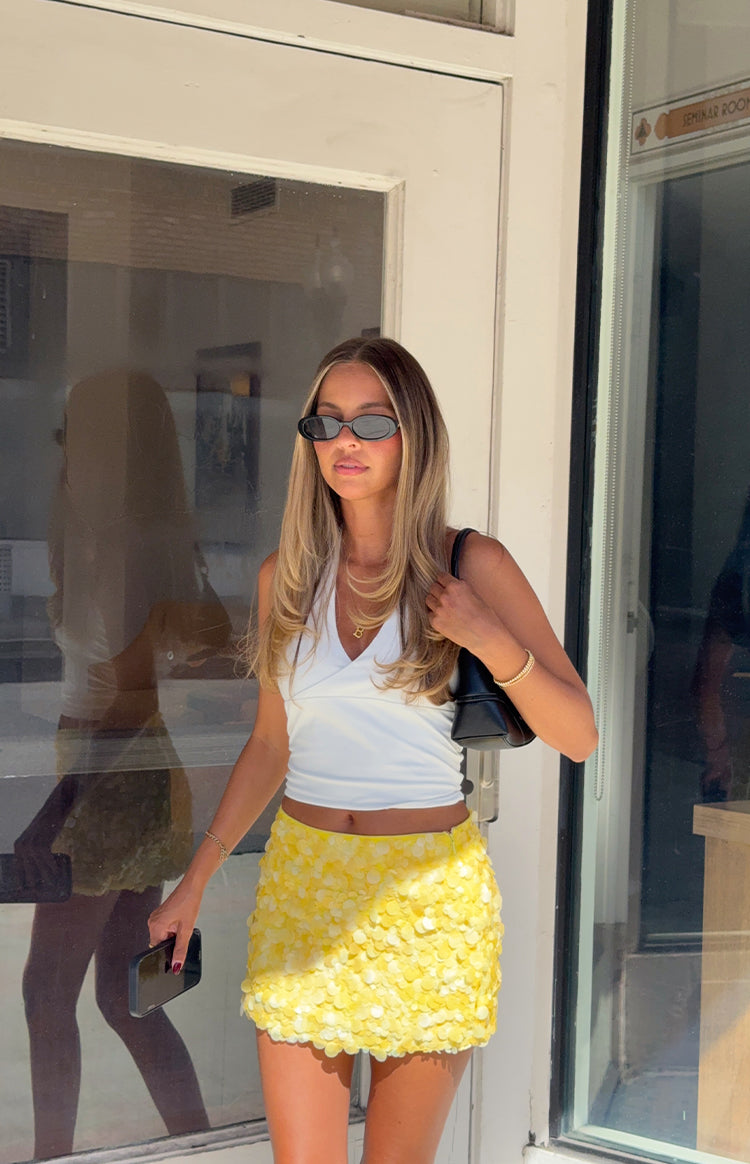 Garden Party Mini Skirt Set (Yellow)
