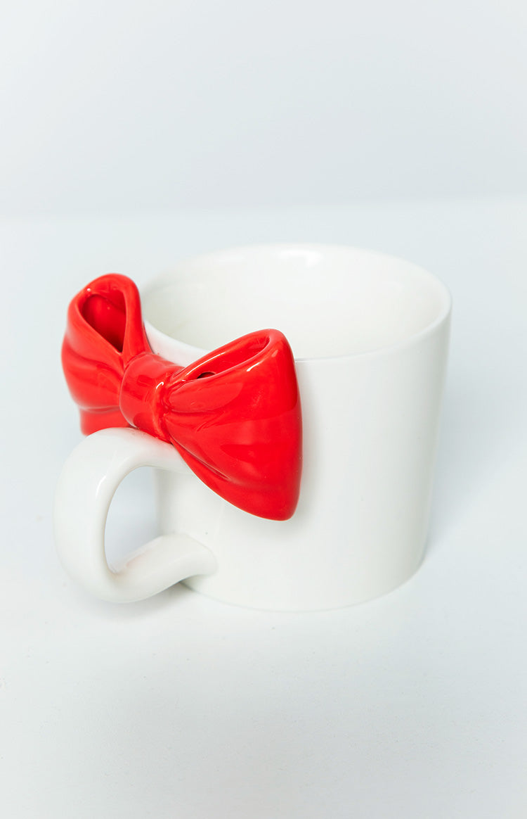 Sugar Sugar White And Red Bow Mug (FREE over $180) Image