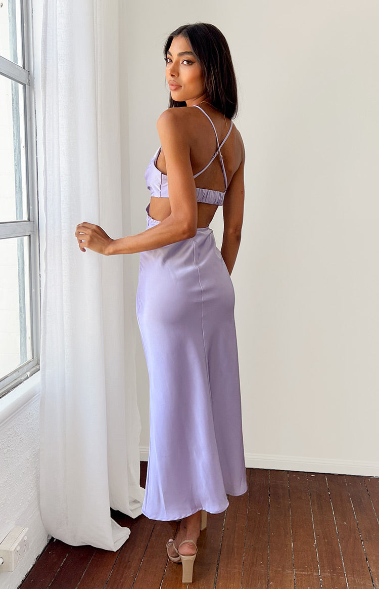 Collective Dress - Taleah Lilac Cut Out Maxi Dress image 5