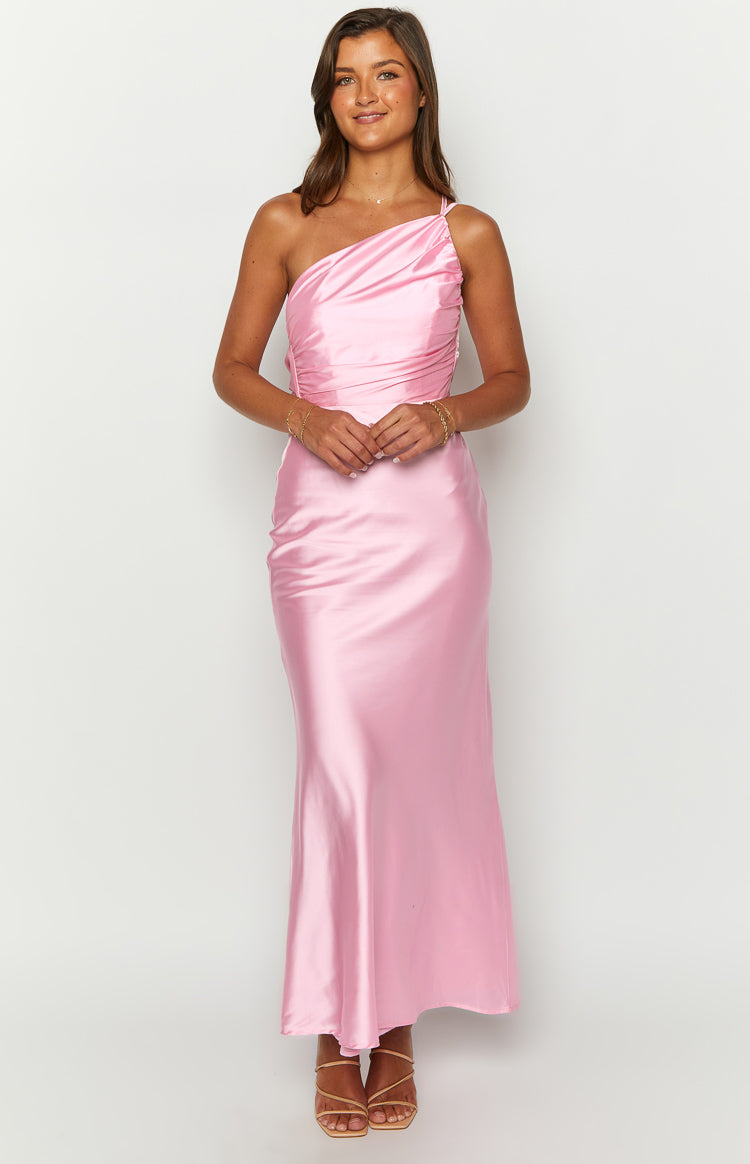 Shop Formal Dress - Tina Pink Formal Maxi Dress sixth image