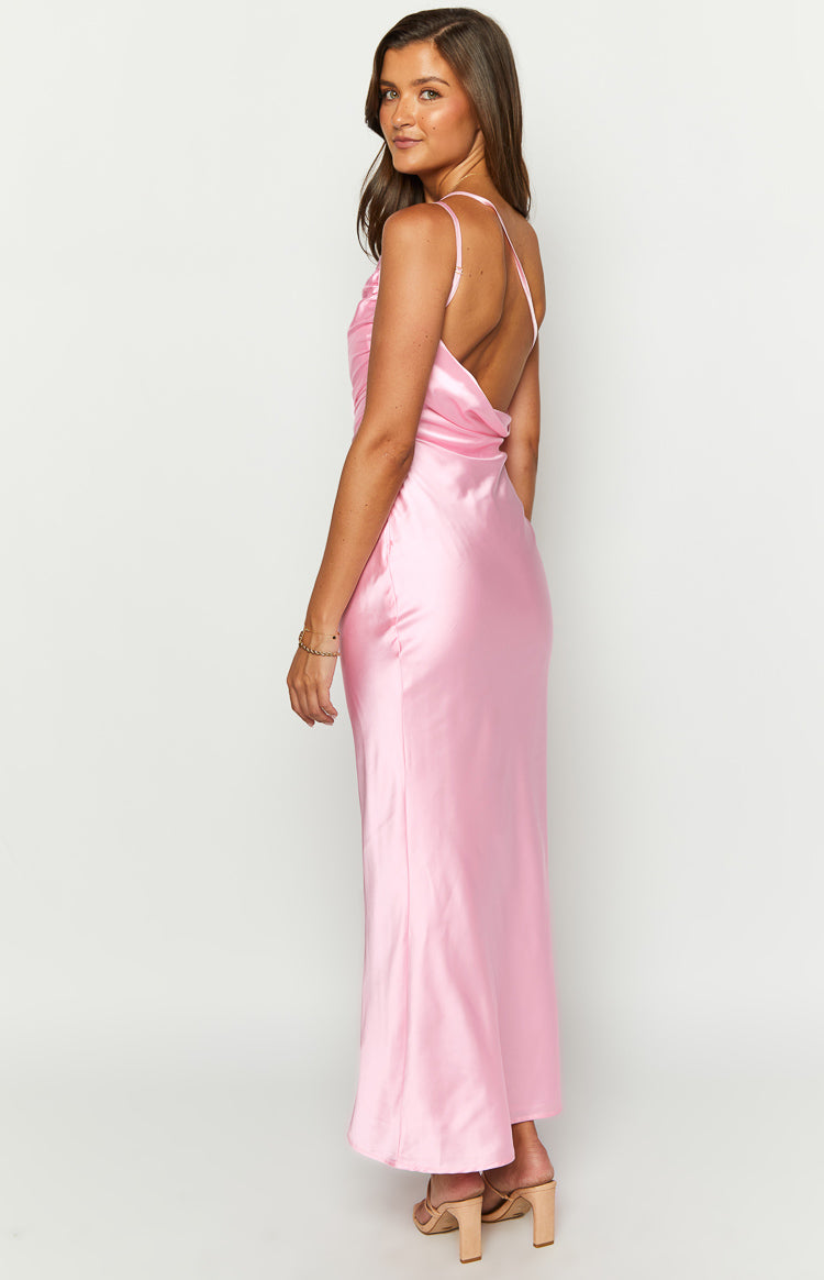 Shop Formal Dress - Tina Pink Formal Maxi Dress third image