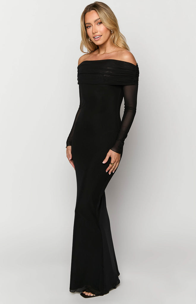 Coraline Black Long Sleeve Maxi Dress – Beginning Boutique