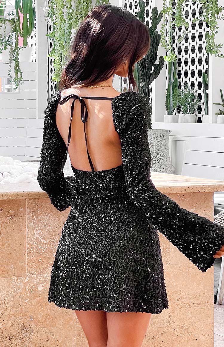 Formal Long Sleeve Short Dresses Long Sleeve Short Formal Black