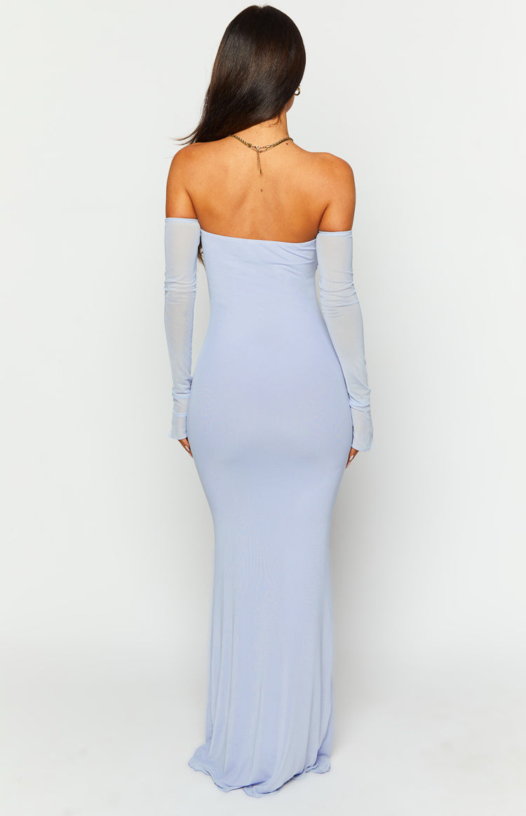 Odette Lilac Long Sleeve Formal Maxi Dress - View 3 | Shop Formal Dress