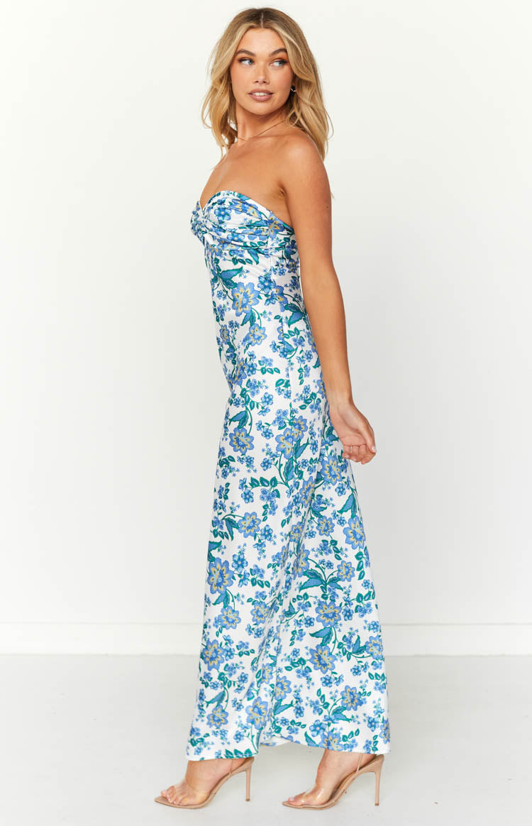 Ashley Blue Floral Formal Maxi Dress - View 1 | Shop Formal Dress