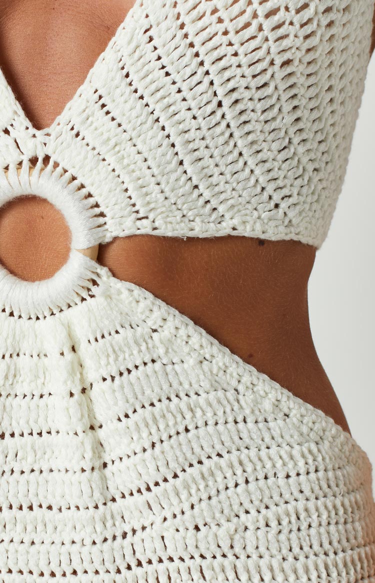 Julia Crochet Halter Midi Dress Image