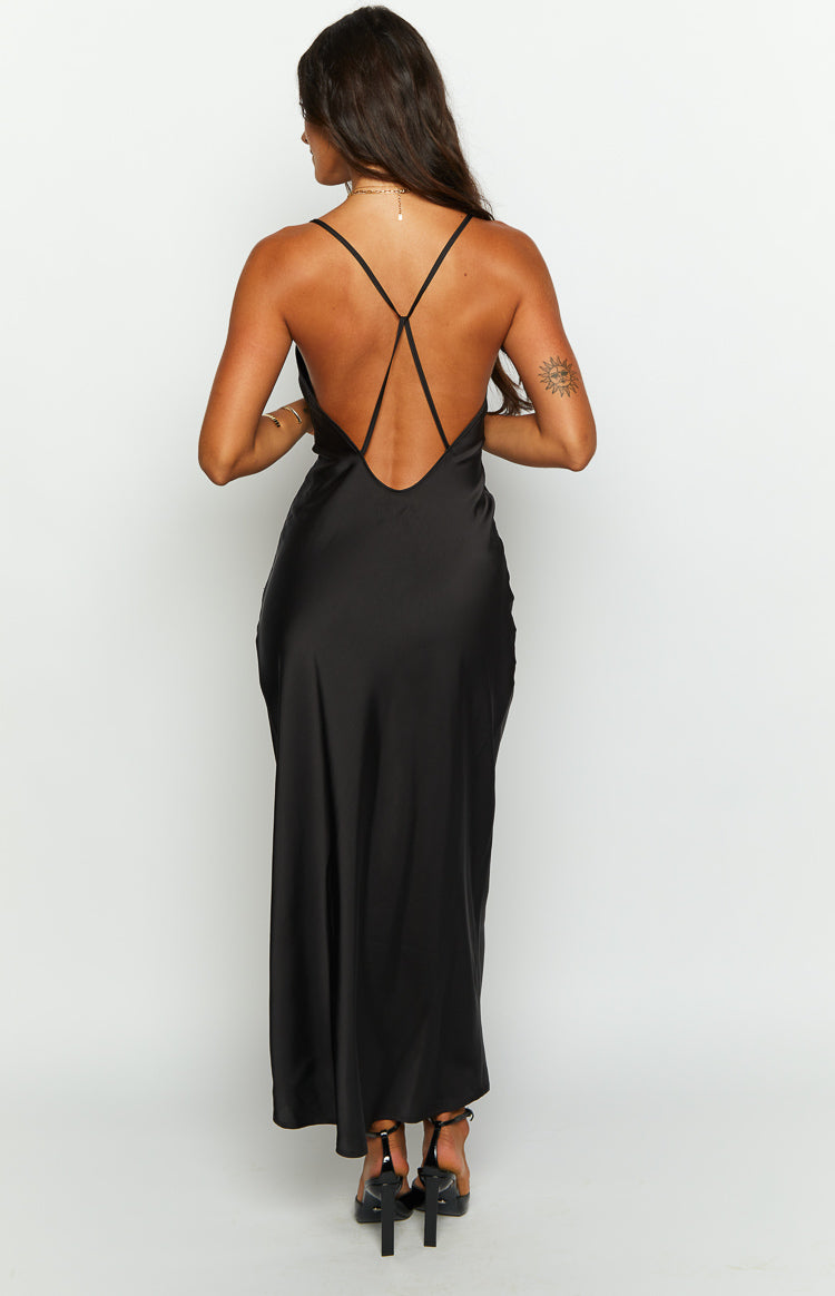 Shop Formal Dress - Elery Black Midi Dress fifth image