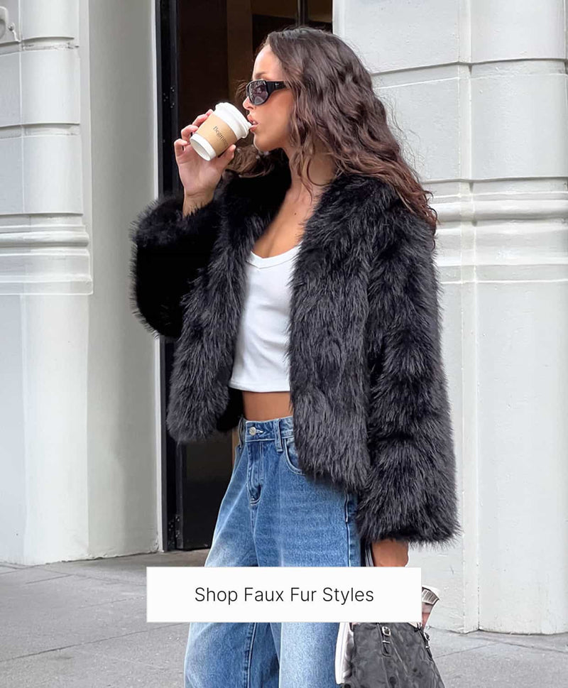Faux Fur Jackets & Cardigans