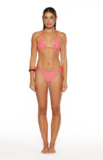 9.0 Swim Wave Red Stripe Tie Bikini Bottoms Image