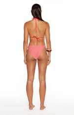 9.0 Swim Wave Red Stripe Tie Bikini Bottoms Image