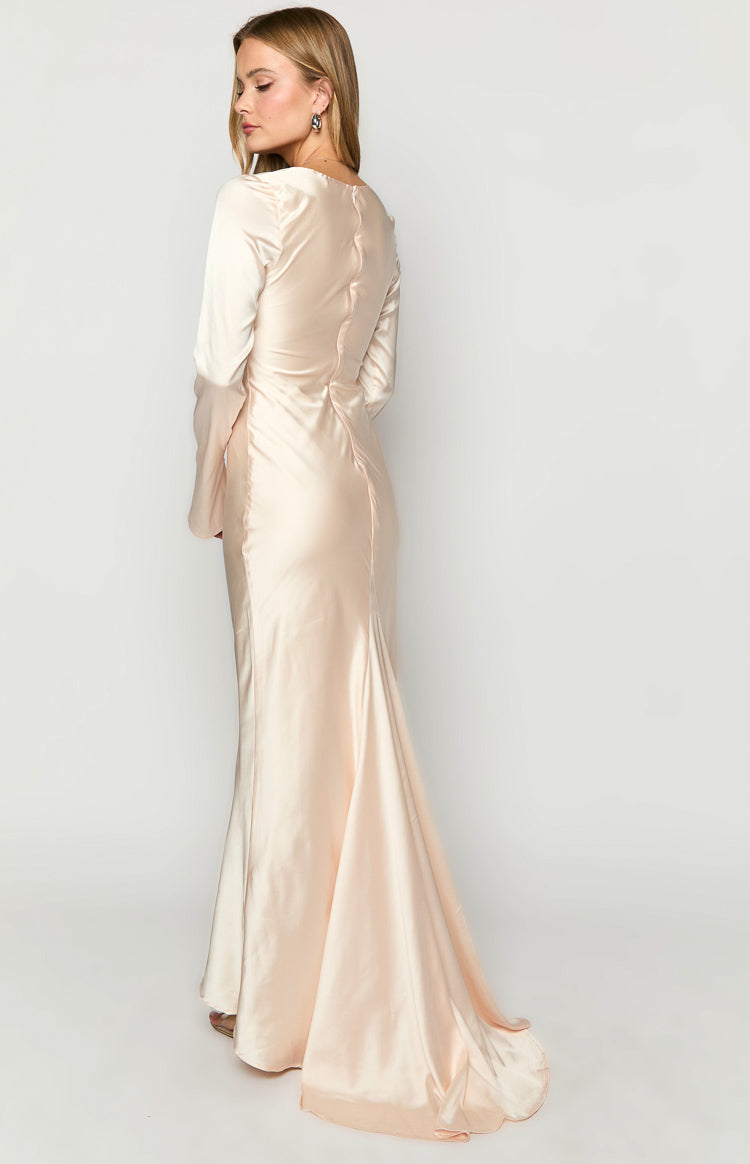 Addina Cream Long Sleeve Maxi Dress | Beginning Boutique AU Addina Cream Long Sleeve Maxi Dress | Beginning Boutique AU
