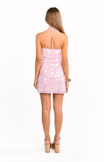 Adele Pink Sequin Mini Dress Image