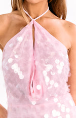 Adele Pink Sequin Mini Dress Image