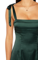 Akira Green Tie Mini Dress Image