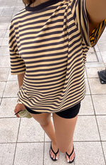 Alba Yellow Stripe Oversized Tee Image
