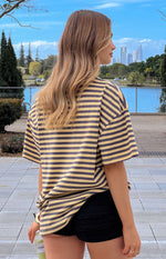 Alba Yellow Stripe Oversized Tee Image