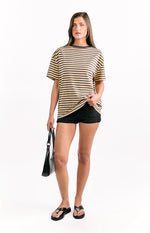 Alba Yellow Stripe Oversized Tee Image
