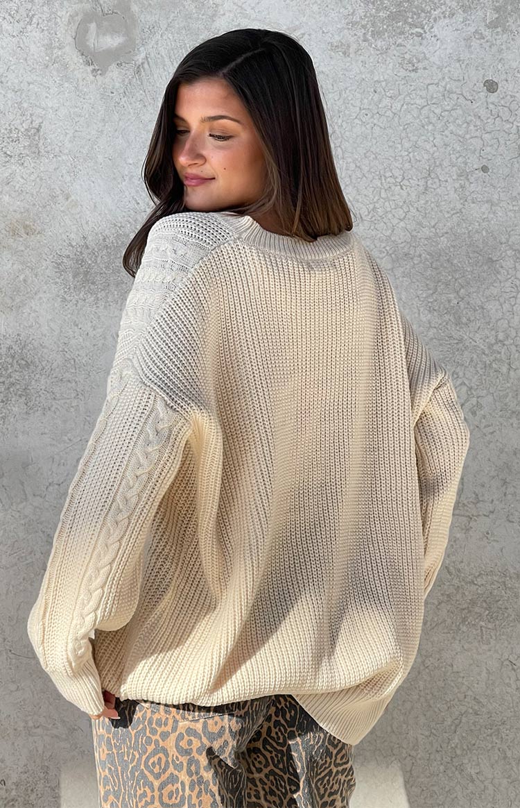 Alex Cream Oversized Sweater - Main Image