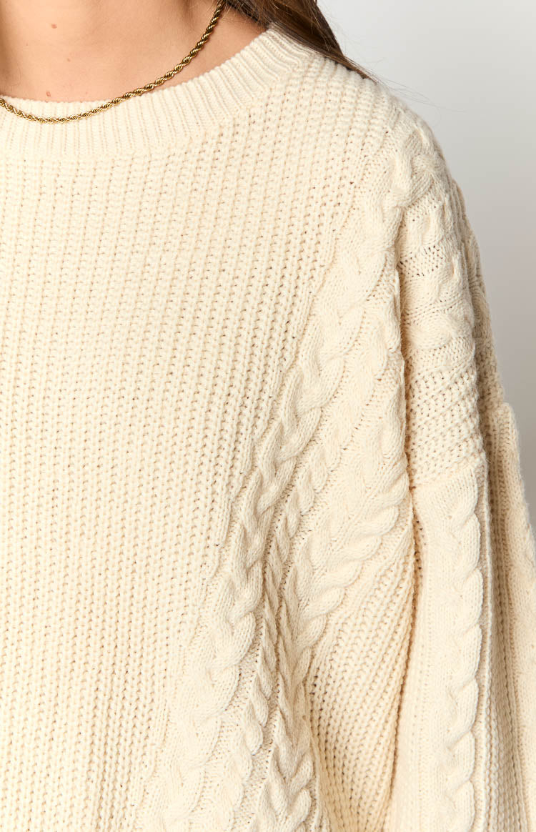 Baggy cream sweater clearance