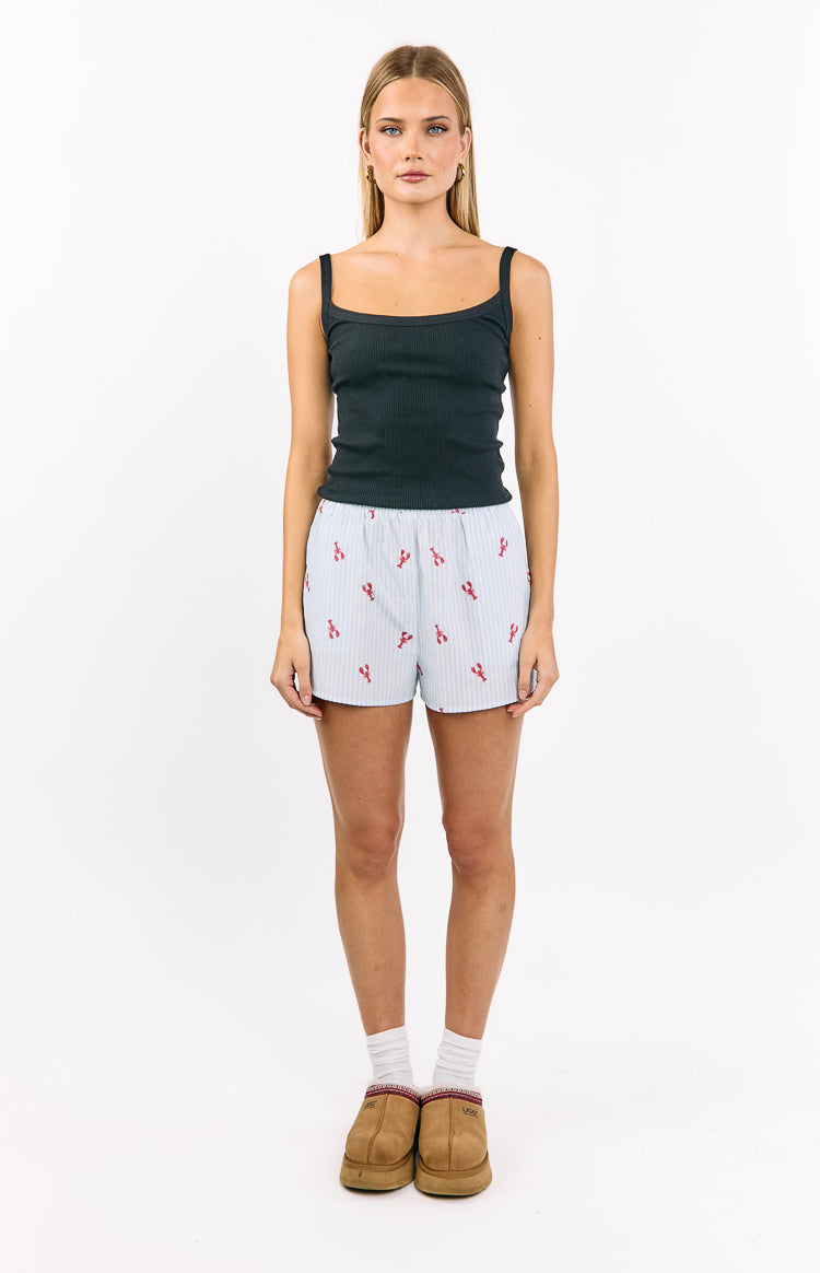 Alexea Lobster Print Pajama Shorts Image