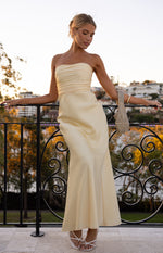 Alexia Yellow Strapless Maxi Dress Image