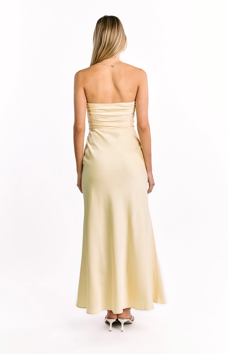 Alexia Yellow Strapless Maxi Dress Image