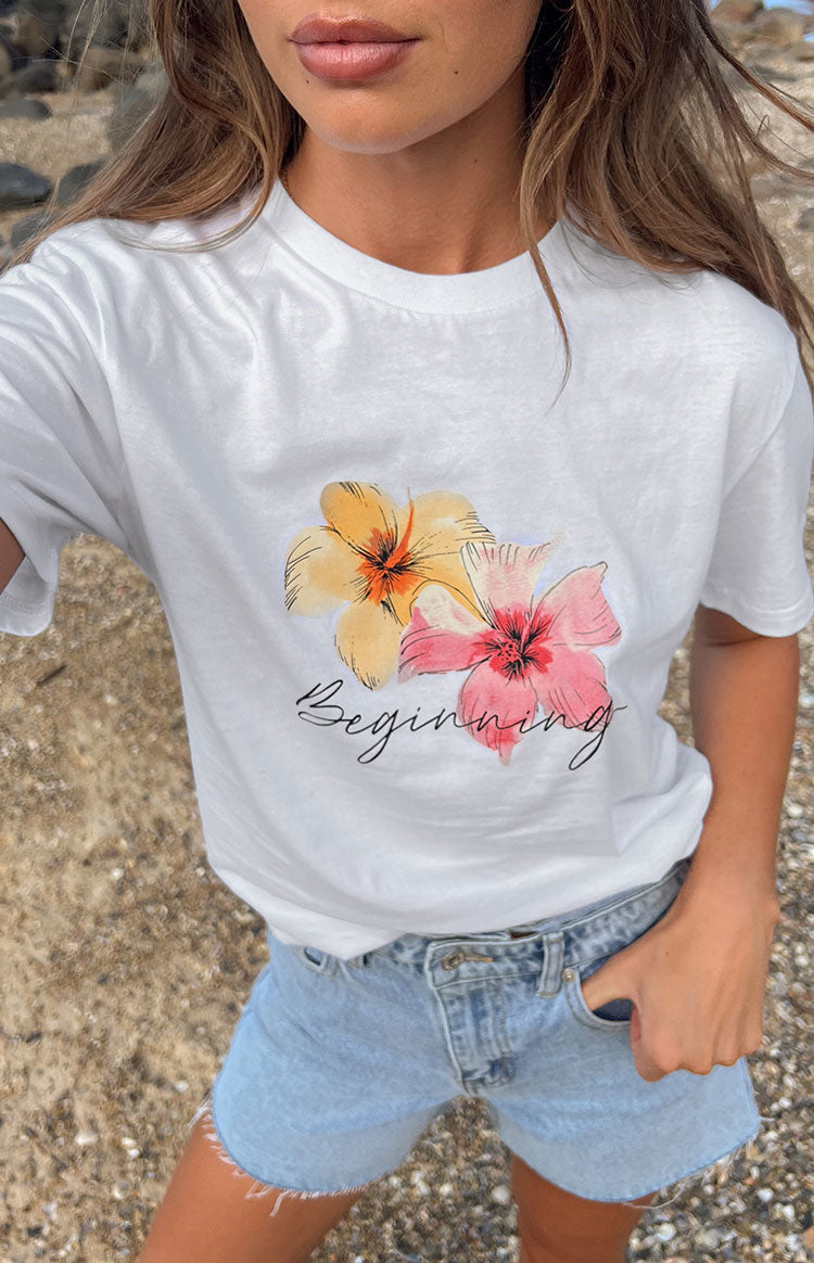 Aloha White Floral Printed Shirt Image