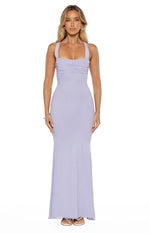 Amelie Lilac Mesh Formal Maxi Dress Image