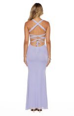 Amelie Lilac Mesh Formal Maxi Dress Image