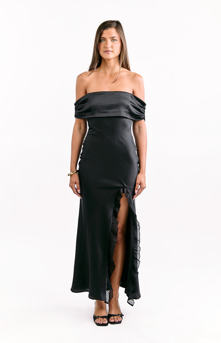 Anica Black Off Shoulder Maxi Dress Image