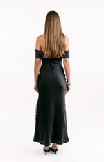Anica Black Off Shoulder Maxi Dress Image