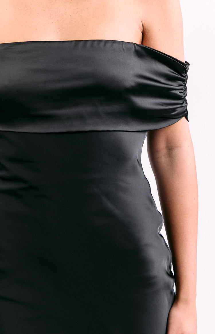 Anica Black Off Shoulder Maxi Dress Image