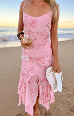 Another World Pink Sequin Midi Dress Image