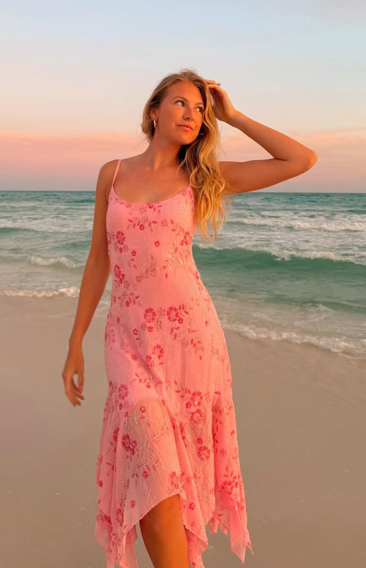 flowy sequin dress Flowy Sequin V-Neck Short Dress With Pockets main image 1